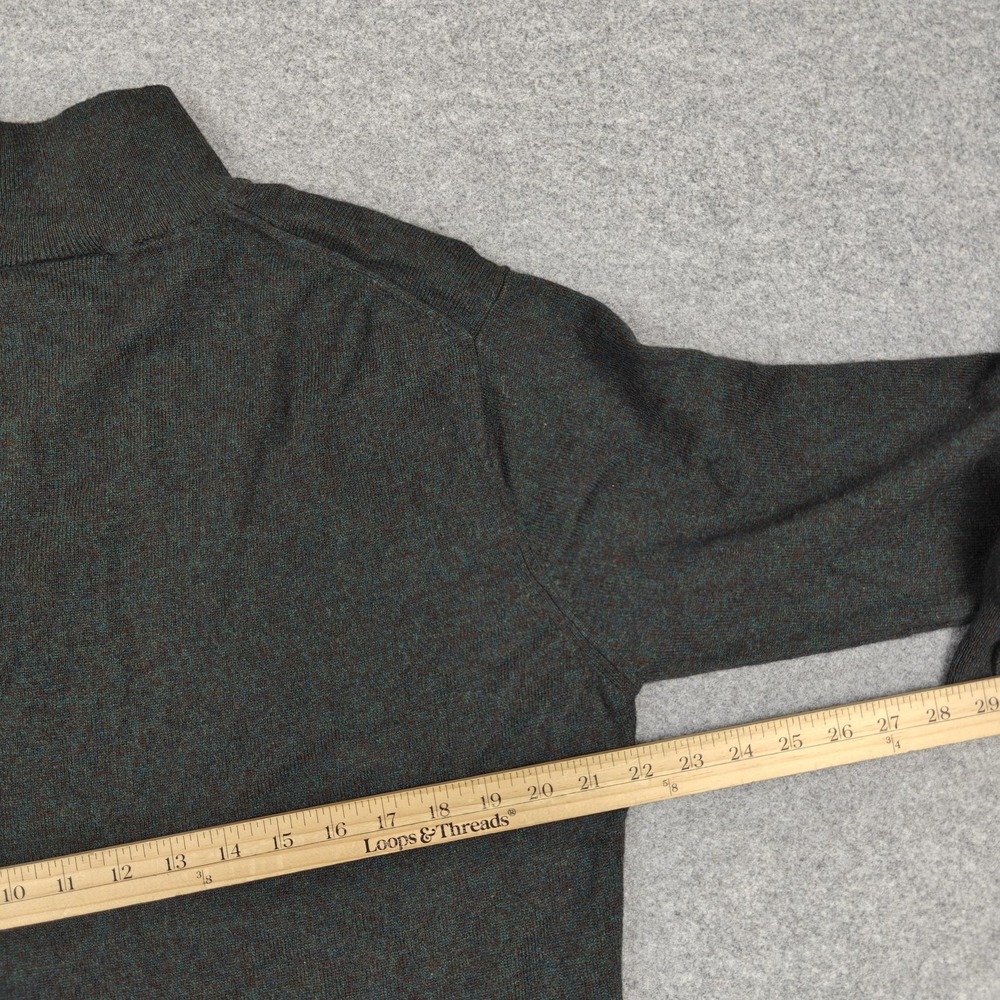 Rodd & Gunn Sweater Mens XL Green 1/4 Zip Mock Neck Wool Cashmere Knit Pullover - Picture 8 of 9